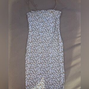 Rue21 spaghetti strap brown and floral mini dress